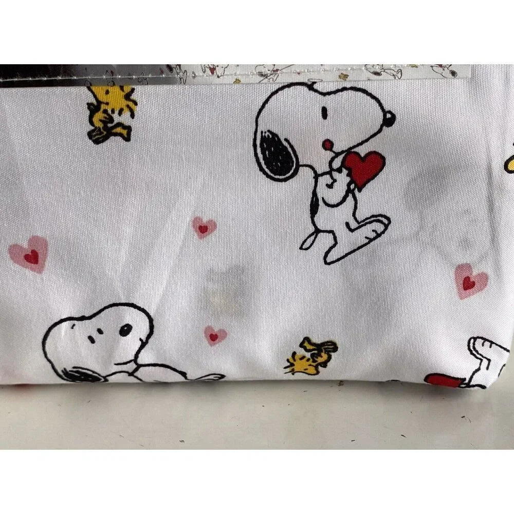 Peanuts Snoopy Woodstock Hearts Valentines Day QUEEN Size Sheet Set‎ Soft NEW